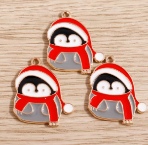 Christmas Penguin Charm for Cat Collars